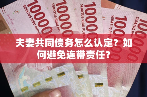 济南夫妻共同债务怎么认定？如何避免连带责任？