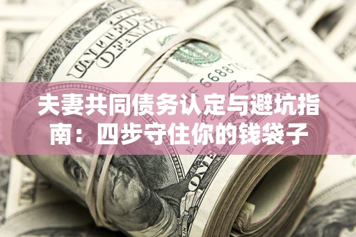 济南夫妻共同债务认定与避坑指南：四步守住你的钱袋子