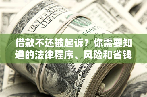 济南借款不还被起诉？你需要知道的法律程序、风险和省钱技巧